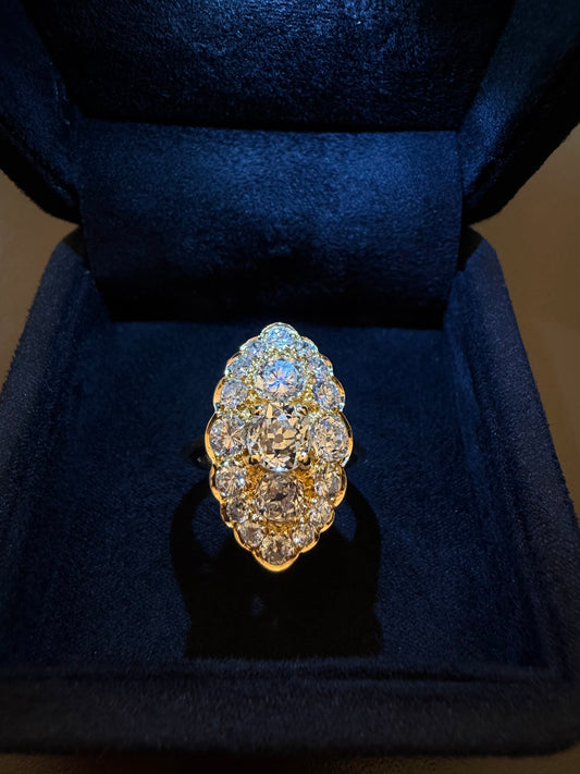 Old cut diamond ring